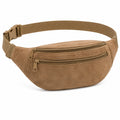 G¨¹rteltasche Einheitsgr??e aus Kunstleder in Veloursoptik Braun mit verstellbarem Gurt
