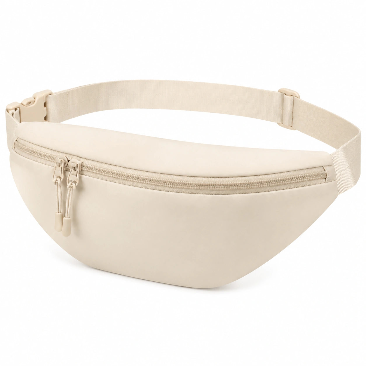 G¨¹rteltasche 30 cm Kunstfaser Beige mit Doppelrei?verschluss f¨¹r Alltag