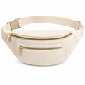 Bauchtasche 2.00 L aus Textil in Creme mit Rippstruktur verstellbar