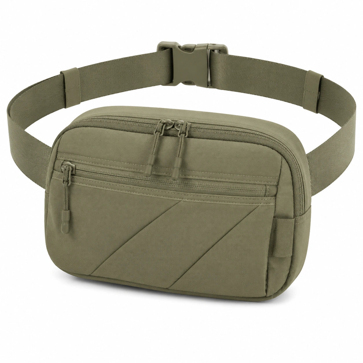 H¨¹fttasche 25 x 15 x 6 cm olivgr¨¹n Textil mit Rei?verschluss f¨¹r Alltag