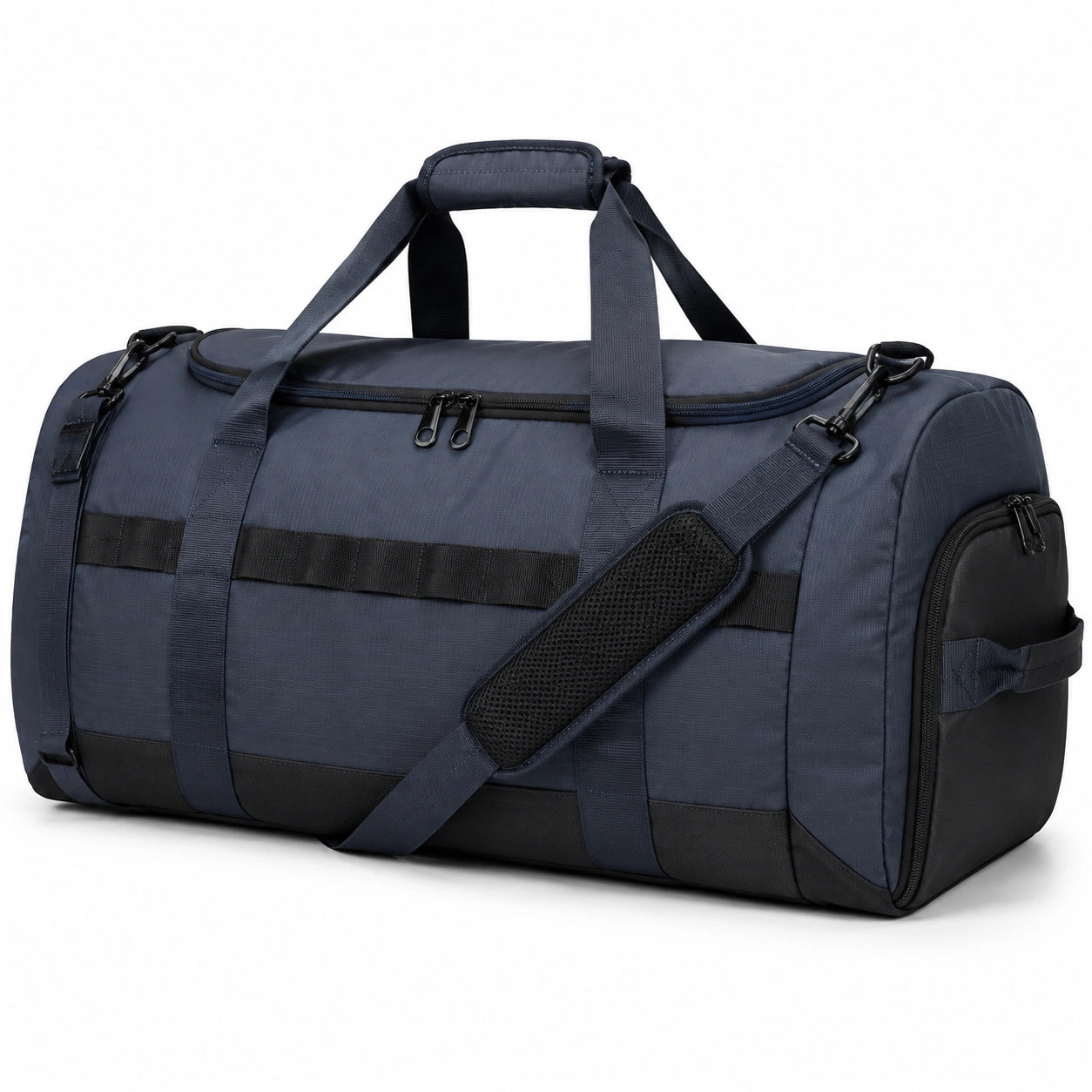 Sporttasche 55 x 28 x 28 cm aus Polyester in Dunkelblau Schwarz mit Rei?verschluss f¨¹r Reise und Training