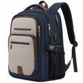 Laptoprucksack 47 x 32 x 18 cm aus Textil in Blau Beige f¨¹r Arbeit und Reisen mit gepolsterten Tr?gern