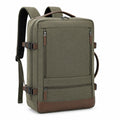 Reiserucksack 45 x 32 x 20 cm Olivgr¨¹n Textilgewebe mit Kunstlederbesatz Handgep?ckstil