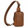 Umh?ngetasche 18 x 7 x 30 cm Kunstleder Braun mit verstellbarem Schultergurt