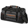 Reisetasche 55 x 30 x 30 cm Polyester Schwarz/Grau/Orange mit Schultergurt und Au?enf?chern